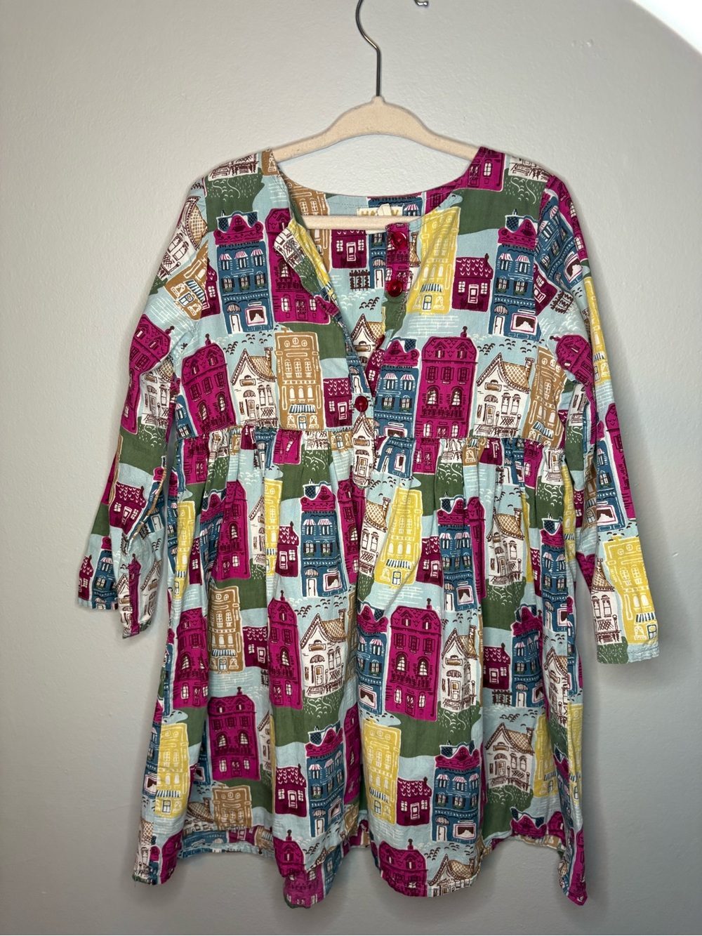 Pink Chicken Multicolor Village-Print Tunic